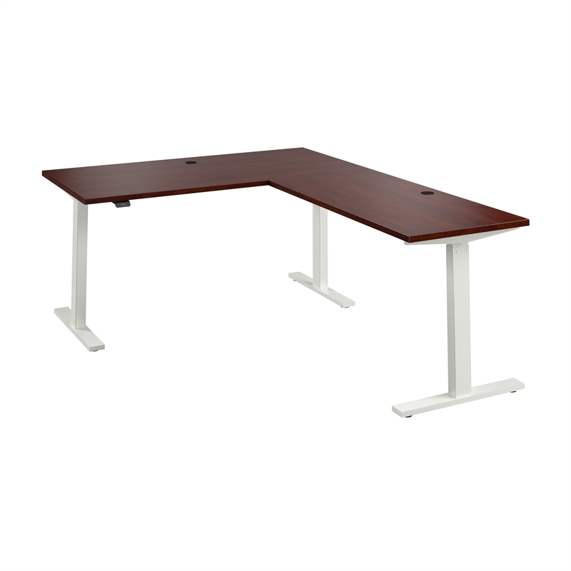 Move 60 Series 60W L Shaped Standing Desk in Hansen Cherry - Engineered Wood