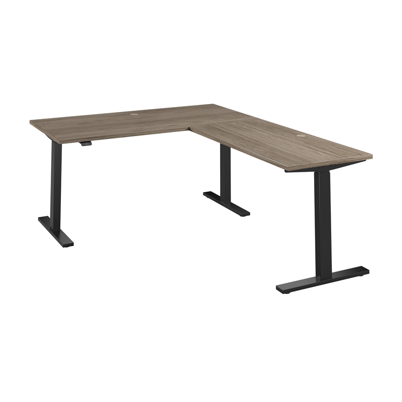 Move 60 Series 60W L Shaped Standing Desk in Modern Hickory - Engineered Wood
