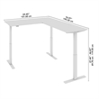 Move 60 Series 60W L Shaped Standing Desk in Modern Hickory - Engineered Wood