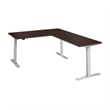 Move 60 Series 60W L Shaped Standing Desk in Mocha Cherry - Engineered Wood