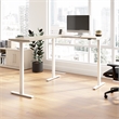 Move 60 Series 60W L Shaped Standing Desk in Natural Elm - Engineered Wood