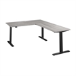 Move 60 Series 60W L Shaped Standing Desk in Platinum Gray - Engineered Wood