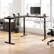 Move 60 Series 60W L Shaped Standing Desk in Storm Gray - Engineered Wood