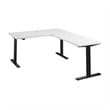 Move 60 Series 60W L Shaped Standing Desk in White - Engineered Wood