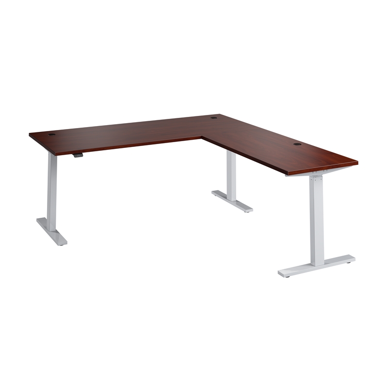Move 60 Series 72W L Shaped Standing Desk in Hansen Cherry - Engineered Wood