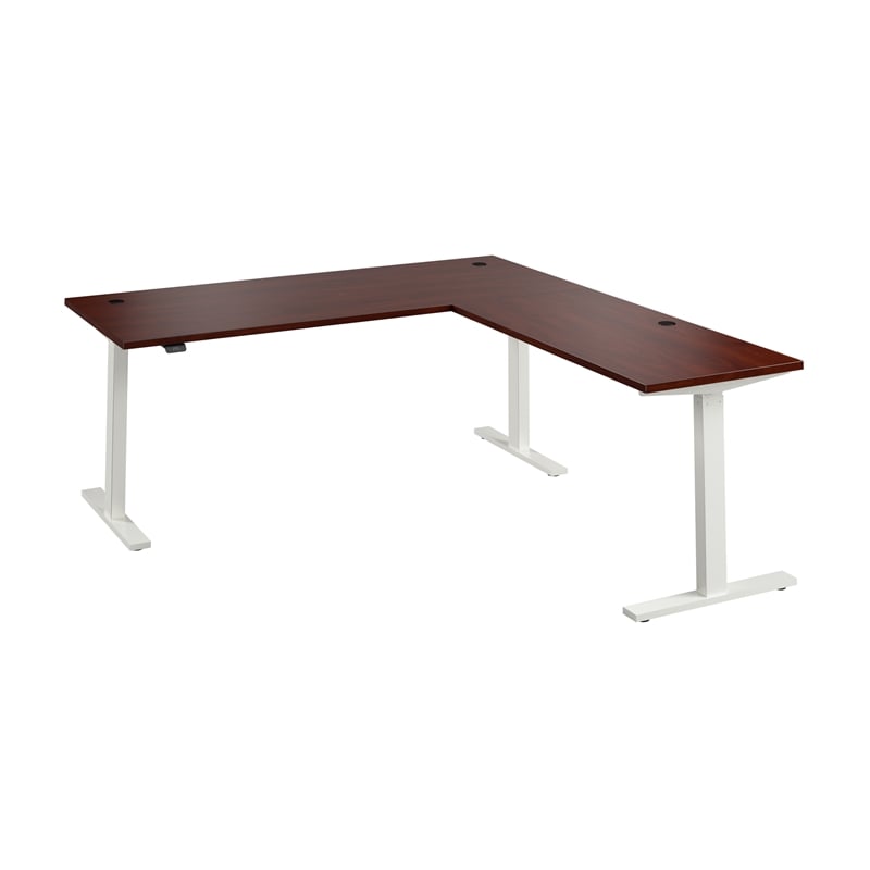 Move 60 Series 72W L Shaped Standing Desk in Hansen Cherry - Engineered Wood