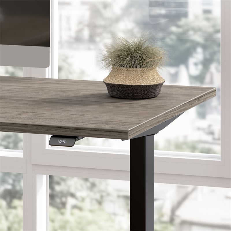 Move 60 Series 72W L Shaped Standing Desk in Modern Hickory - Engineered Wood