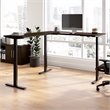 Move 60 Series 72W L Shaped Standing Desk in Mocha Cherry - Engineered Wood