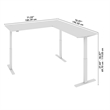 Move 60 Series 72W L Shaped Standing Desk in Mocha Cherry - Engineered Wood
