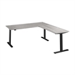 Move 60 Series 72W L Shaped Standing Desk in Platinum Gray - Engineered Wood