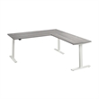 Move 60 Series 72W L Shaped Standing Desk in Platinum Gray - Engineered Wood
