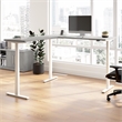 Move 60 Series 72W L Shaped Standing Desk in Platinum Gray - Engineered Wood