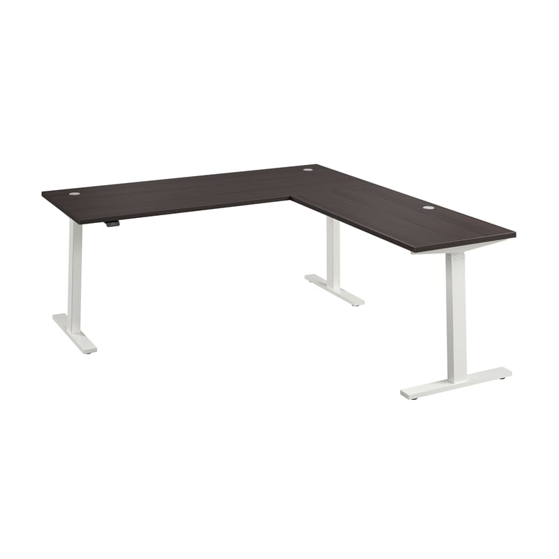 Move 60 Series 72W L Shaped Standing Desk in Storm Gray - Engineered Wood