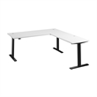 Move 60 Series 72W L Shaped Standing Desk in White - Engineered Wood