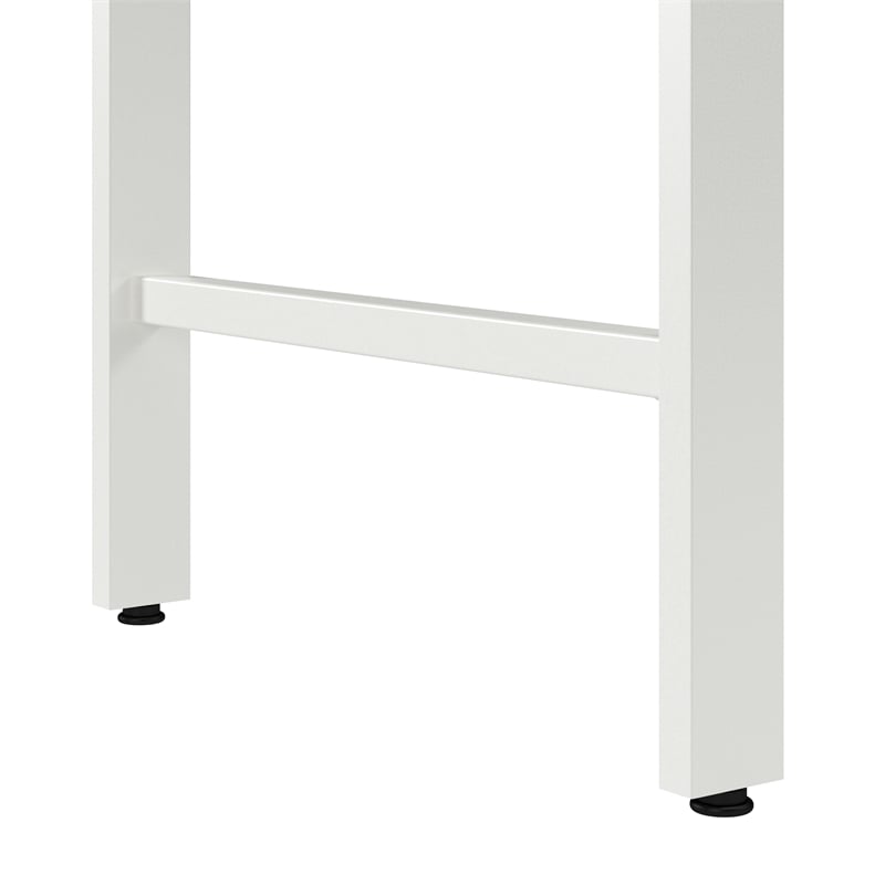 Hustle 2 Person Computer Desk with Drawers in Platinum Gray - Engineered Wood