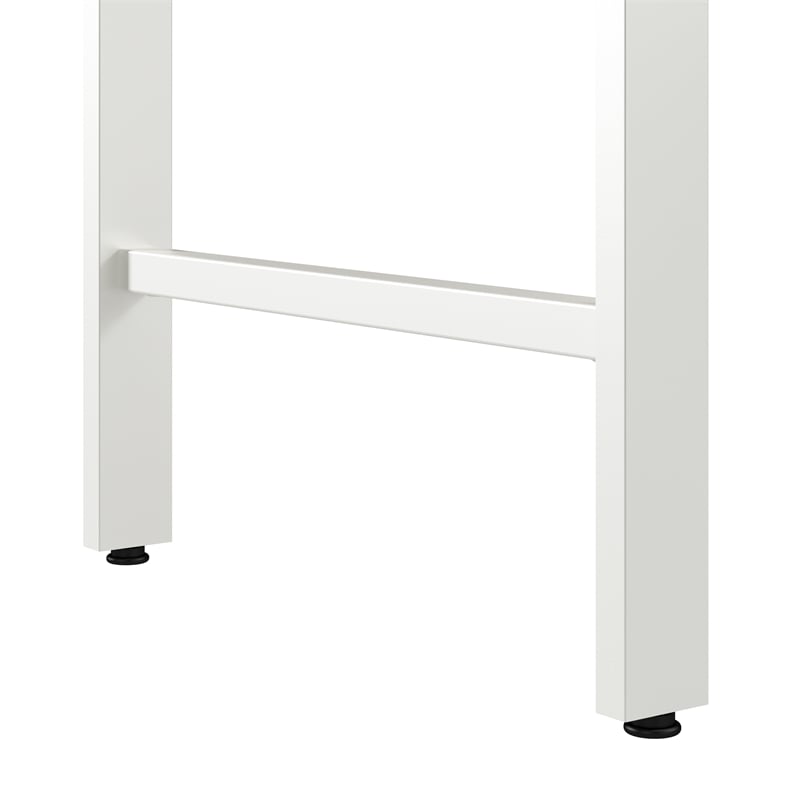 Hustle 2 Person Desk with Low Storage Cabinet in Natural Elm - Engineered Wood