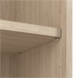 Hustle 2 Person Desk with Low Storage Cabinet in Natural Elm - Engineered Wood
