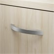 Hustle 2 Person Desk with Low Storage Cabinet in Natural Elm - Engineered Wood
