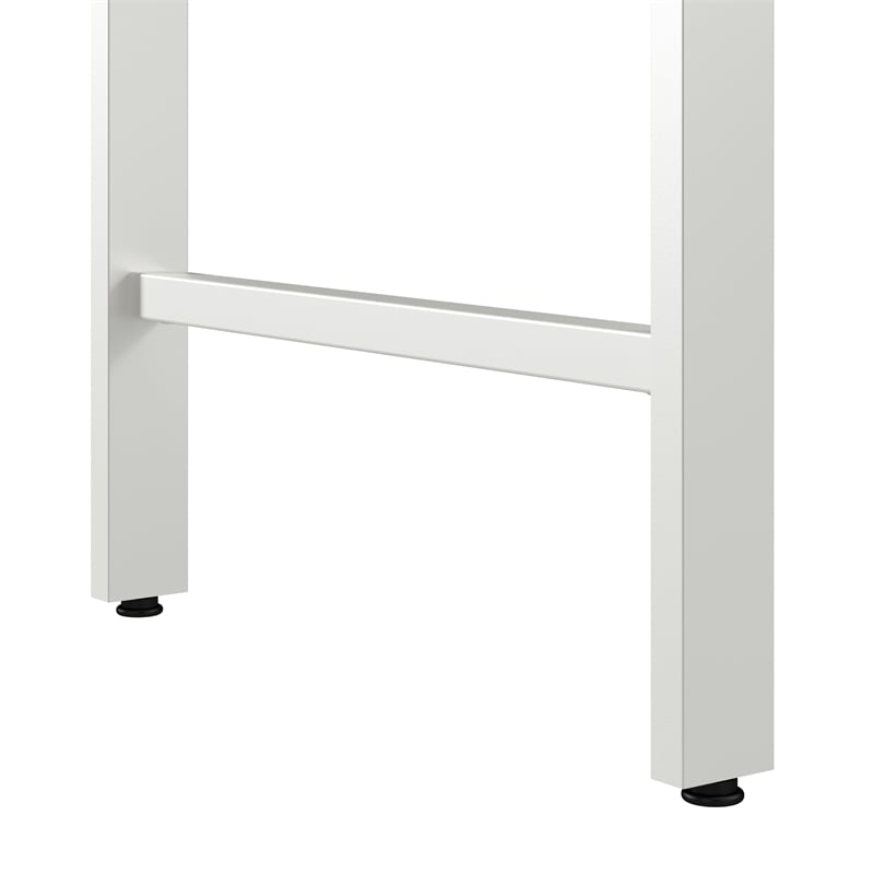 Hustle 2 Person Desk with Low Storage Cabinet in Platinum Gray - Engineered Wood