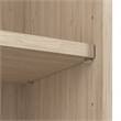 Hustle 2 Person Desk with Low Storage Cabinet in White/Elm - Engineered Wood