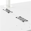 Hustle 4 Person L Shaped Desk with Drawers in White/Elm - Engineered Wood