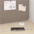 Hustle 48W 2 Person Cubicle with Tackboard in White/Elm - Engineered Wood