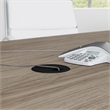 72W Office Conference Table with Metal Base in Modern Hickory - Engineered Wood