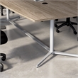 72W Office Conference Table with Metal Base in Modern Hickory - Engineered Wood