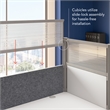 ProBiz 2 Person Office Cubicle Desk with High Panels in White - Engineered Wood