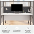ProBiz 2 Person Office Cubicle Desk with High Panels in White - Engineered Wood