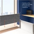 ProBiz Single Cubicle Desk with Low Privacy Panels in White - Engineered Wood