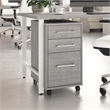 Hustle 3 Drawer Rolling File Cabinet with Lock in Plat. Gray - Engineered Wood