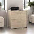 Hustle 2 Drawer Lateral File Cabinet with Lock in Natural Elm - Engineered Wood