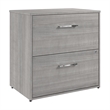 Hustle 2 Drawer Lateral File Cabinet with Lock in Plat. Gray - Engineered Wood
