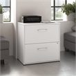 Hustle 2 Drawer Lateral File Cabinet with Lock in White - Engineered Wood