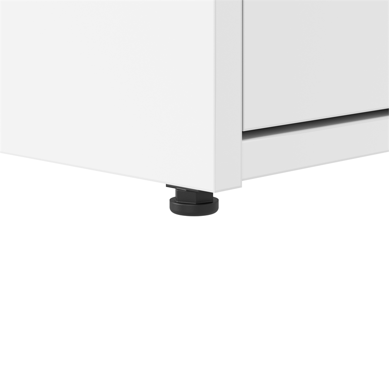 Hustle 2 Drawer Lateral File Cabinet with Lock in White - Engineered Wood