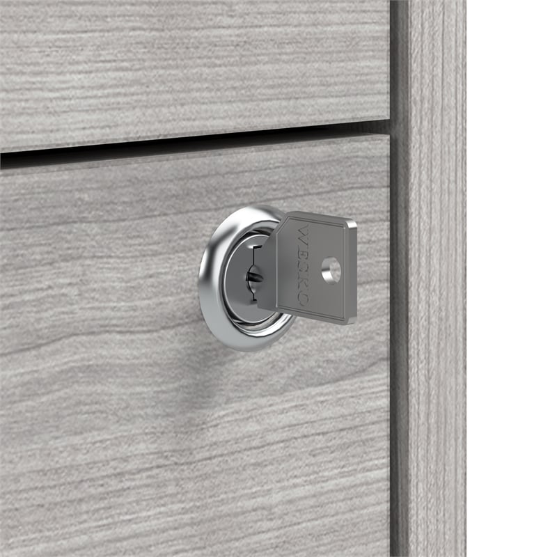 Hustle Rolling Storage Cabinet with Drawers in Platinum Gray - Engineered Wood