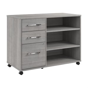 Hustle Rolling Storage Cabinet with Drawers in Platinum Gray - Engineered Wood