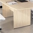 72W Office Conference Table with Wooden Base in Natural Elm - Engineered Wood
