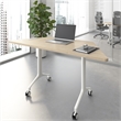 Synergy 60-inch Trapezoid Modular Conference Table in Elm - Engineered Wood