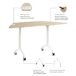 Synergy 60-inch Trapezoid Modular Conference Table in Elm - Engineered Wood