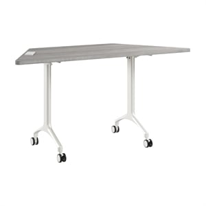 Synergy 60-inch Trapezoid Modular Conference Table in Gray - Engineered Wood