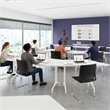 Synergy 60-inch Trapezoid Modular Conference Table in White - Engineered Wood