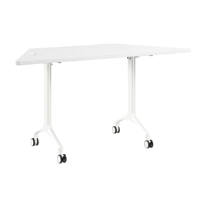 Synergy 60-inch Trapezoid Modular Conference Table in White - Engineered Wood