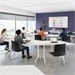 Synergy 72-inch Trapezoid Modular Conference Table in White - Engineered Wood