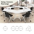 Synergy 72-inch Trapezoid Modular Conference Table in White - Engineered Wood