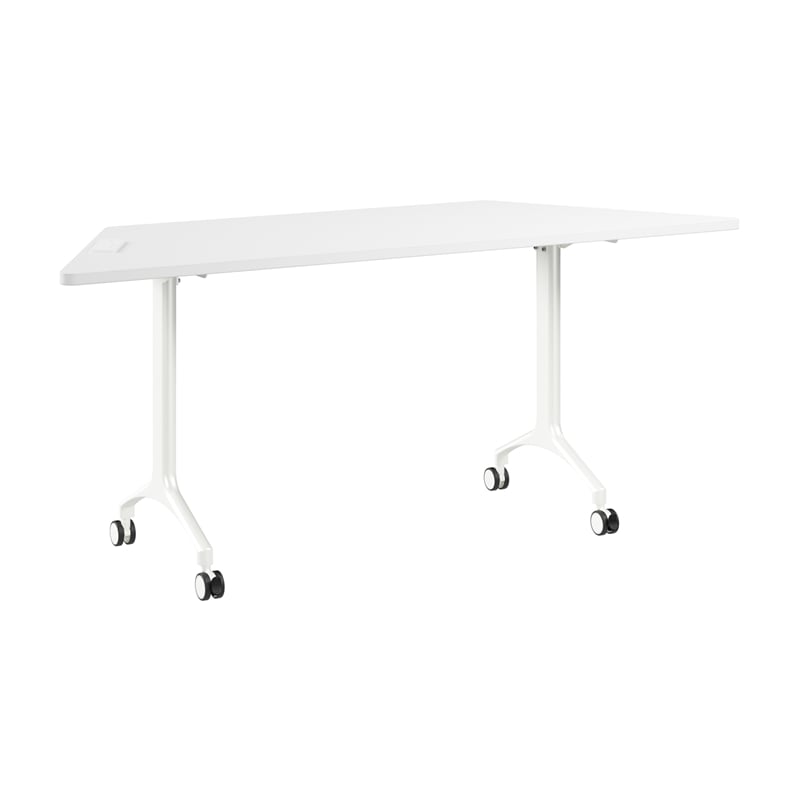 Synergy 72-inch Trapezoid Modular Conference Table in White - Engineered Wood
