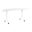 Synergy 72-inch Trapezoid Modular Conference Table in White - Engineered Wood
