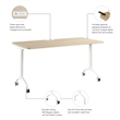 Synergy 60-inch Rectangle Modular Conference Table in Elm - Engineered Wood