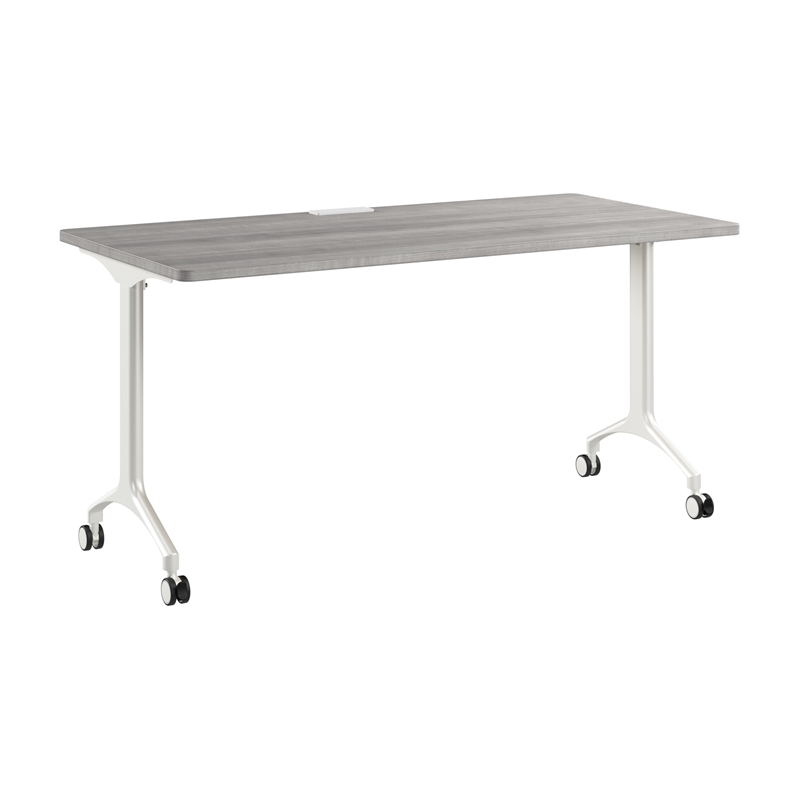 Synergy 60-inch Rectangle Modular Conference Table in Gray - Engineered Wood